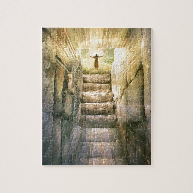 Puzzle Jésus à la résurrection vide de Pâques de tombe (Vertical)