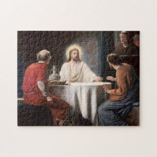 Puzzle Jésus-Christ à la Cène à Emmaus par Carl Bloch