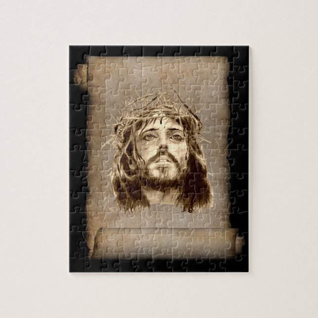 Puzzle Jesus Christ Crown of Thorns on Scroll (Vertical)