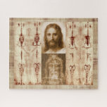 Puzzle Jésus-Christ Supérieur de Turin Saint-Face Enterre<br><div class="desc">La Bible enseigne que Jésus de Nazareth ou Jésus-Christ est le Fils de Dieu, et la Deuxième Personne de la Très Sainte Trinité. Son père d'accueil était saint Joseph un charpentier juif. Il a été conçu de l'Esprit Saint et est né de la Sainte Vierge Marie, Noël. Jésus est la...</div>