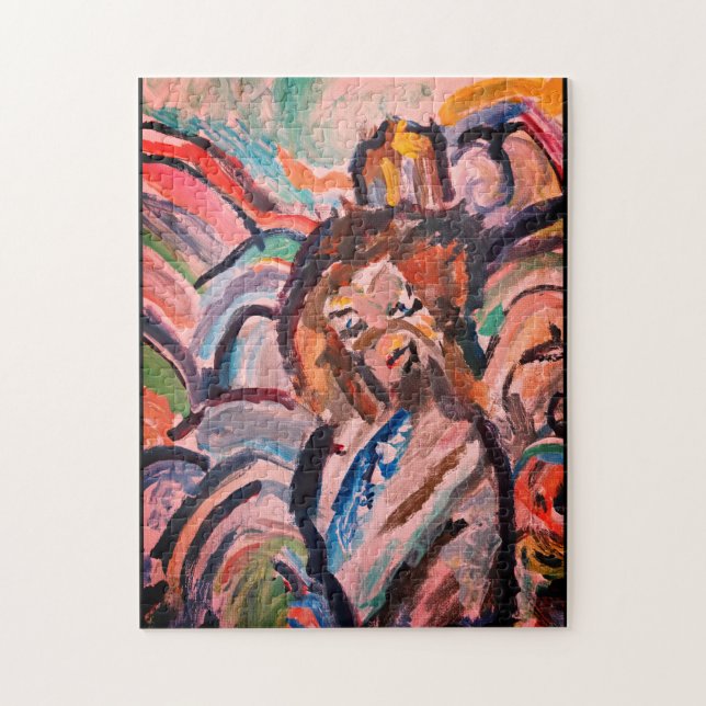 Puzzle Jésus dans le ciel boîte en bois (Vertical)