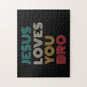 Puzzle Jésus Vous Aime Bro, Drôle Foi Chrétienne Rétro
