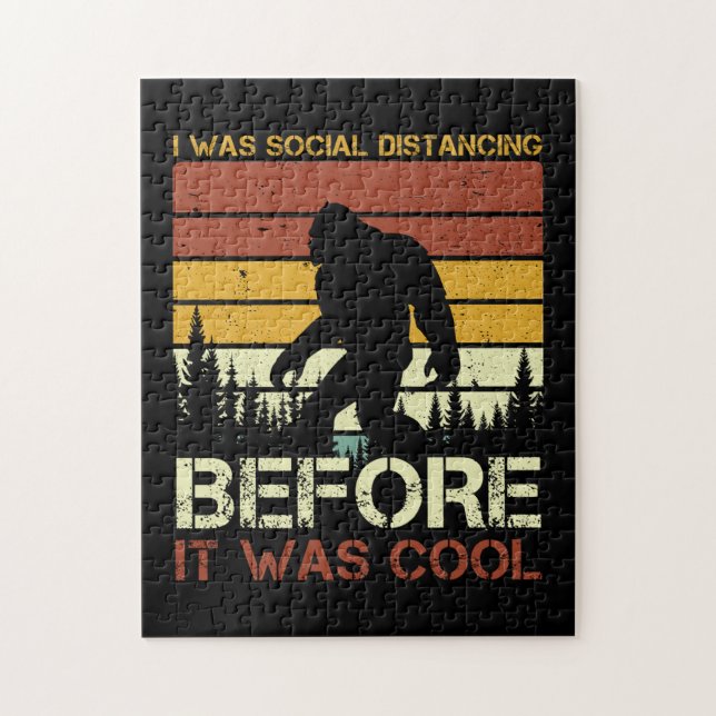 Puzzle J'Étais Distante Sociale Avant Qu'Il Ne Soit Cool  (Vertical)