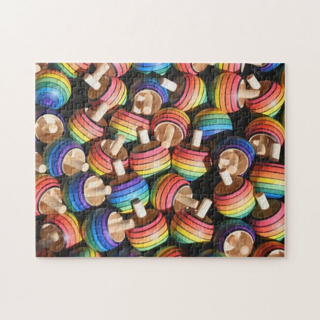 Puzzle Jeu amusant en bois de couleur arc-en-ciel (Horizontal)