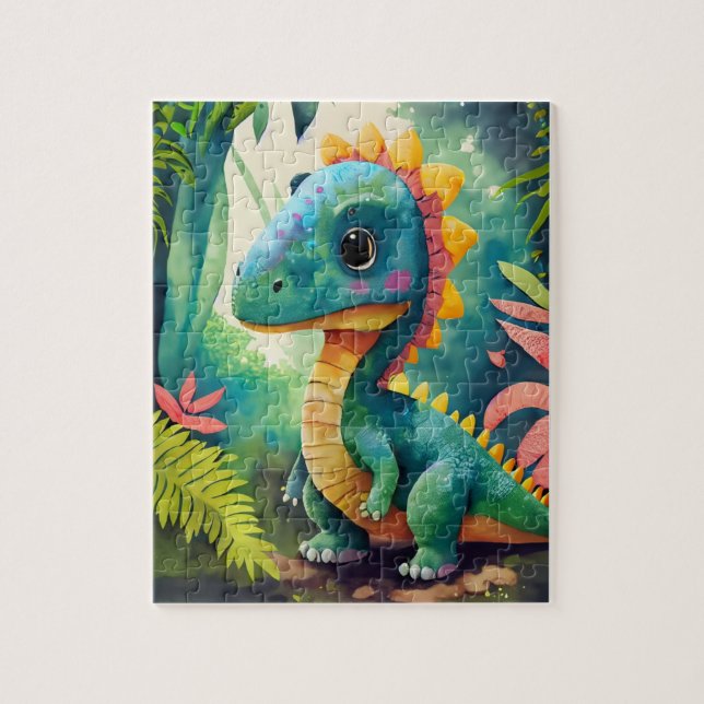 Puzzle Jeu amusant pour enfants Couleur mignonne Dinosaur (Vertical)