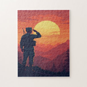 Puzzle Jeu d'activité de mosaïque à image cachée patrioti