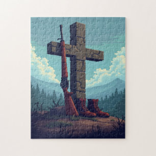 Puzzle Jeu d'activité de mosaïque à image cachée patrioti