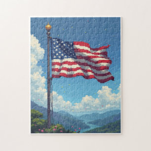Puzzle Jeu d'activité de mosaïque à image cachée patrioti