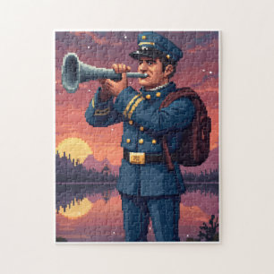 Puzzle Jeu d'activité de mosaïque à image cachée patrioti