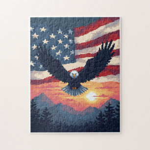 Puzzle Jeu d'activité de mosaïque à image cachée patrioti