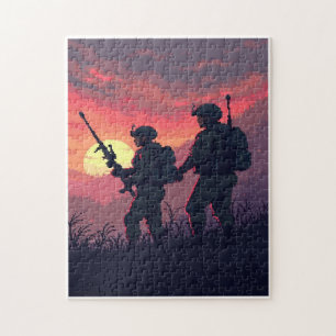 Puzzle Jeu d'activité de mosaïque à image cachée patrioti