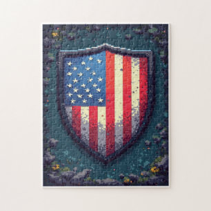 Puzzle Jeu d'activité de mosaïque à image cachée patrioti