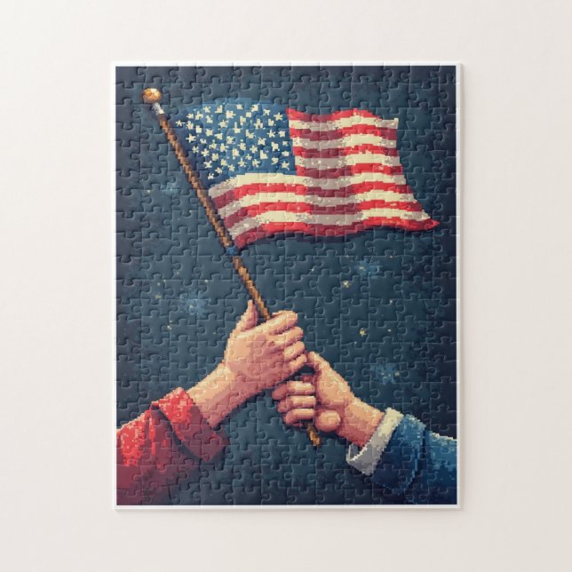 Puzzle Jeu d'activité de mosaïque à image cachée patrioti (Vertical)