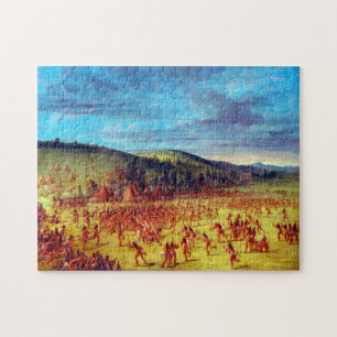 Puzzle Jeu de balle des Choctaw Ball Up de George Catlin