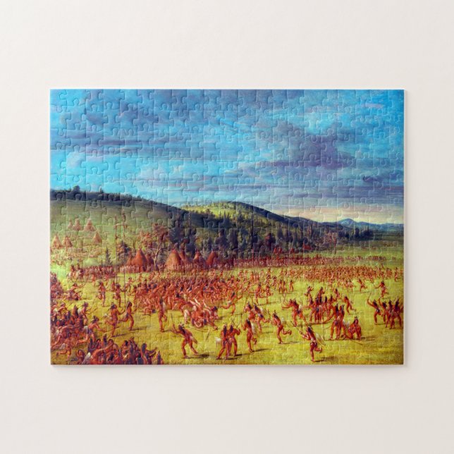 Puzzle Jeu de balle du Choctaw Ball Up George Catlin (Horizontal)