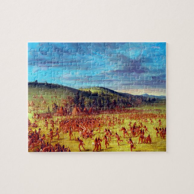 Puzzle Jeu de balle du Choctaw Ball Up George Catlin (Horizontal)