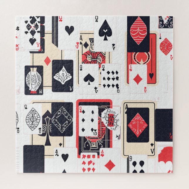 Puzzle Jeu de Cartes | Moderne Abstrait (Horizontal)