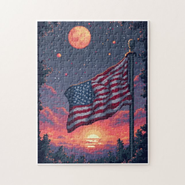 Puzzle Jeu de mosaïque à image cachée patriotique pour  (Vertical)