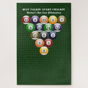 Puzzle Jeu de piscine des boules de billard de support de