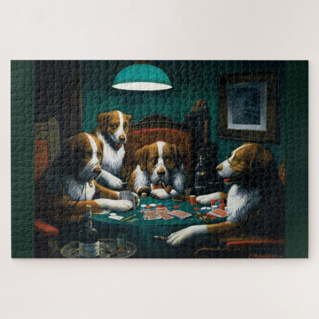 Puzzle Jeu de Poker pour chiens (Horizontal)