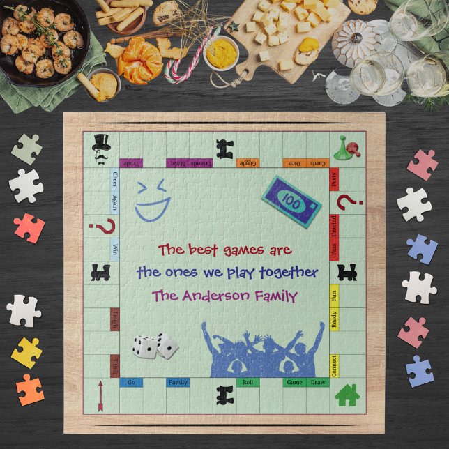 Puzzle Jeu de société familial décontracté et amusant Puz (Level up your family game night with a fun and casual jigsaw puzzle and let the fun begin!)