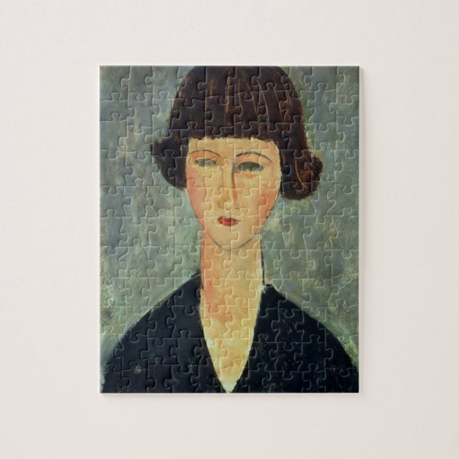 Puzzle Jeune Brunette, 1917 (huile sur la toile) (Vertical)
