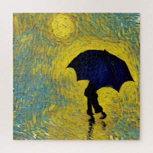 Puzzle Jeune dame sous parapluie le lundi ensoleillé chau