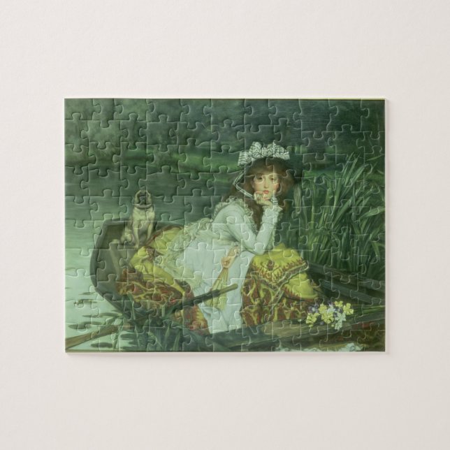 Puzzle Jeune femme de James Tissot | dans un bateau, ou (Horizontal)