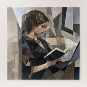 Puzzle Jeune femme lisant un livre