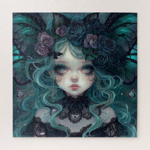 Puzzle Jeune fille chauve-souris gothique