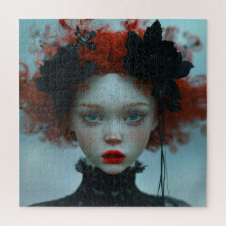 Puzzle Jeune fille Goth avec des taches