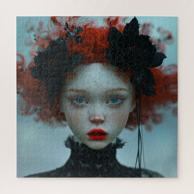 Puzzle Jeune fille Goth avec des taches (Vertical)