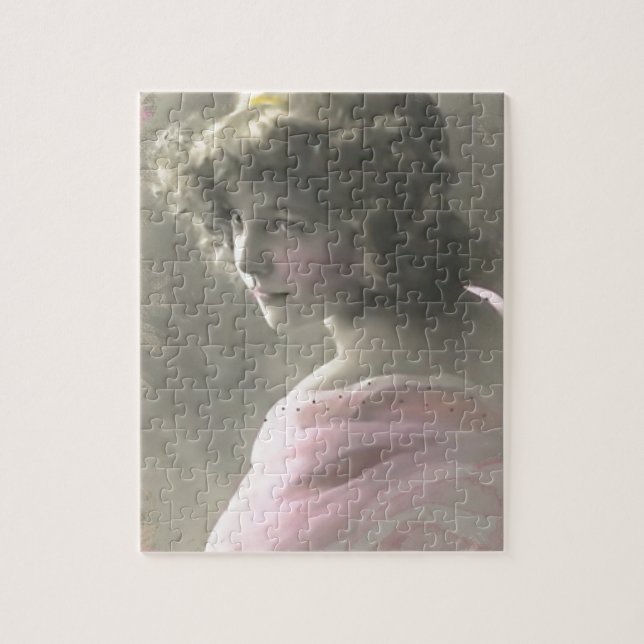 Puzzle Jeune fille victorienne vintage en rose (Vertical)