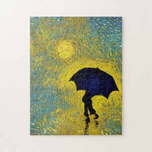 Puzzle Jeune impressionniste avec parapluie pour le solei