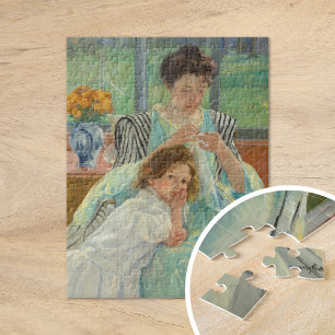 Puzzle Jeune mère coudre Mary Cassatt