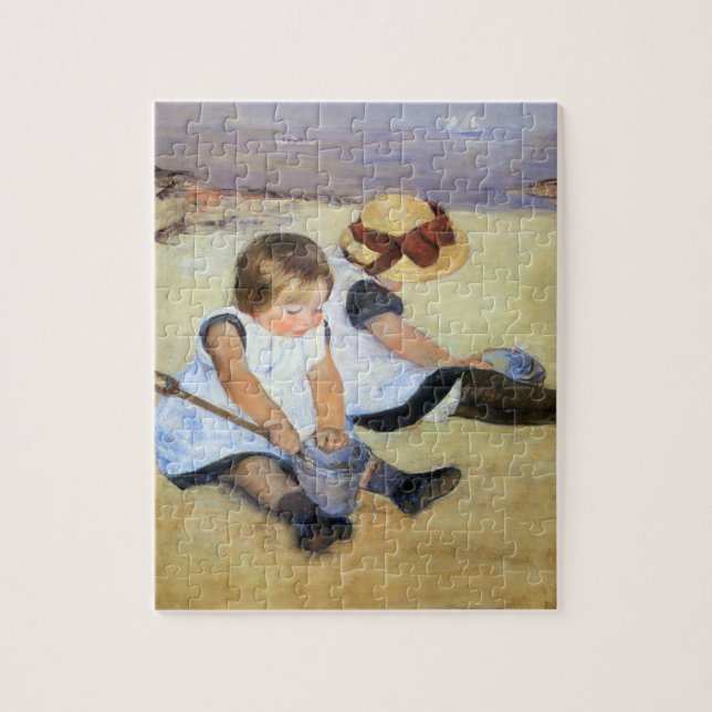 Puzzle Jeunes enfants jouant sur la plage (Mary Cassatt) (Vertical)