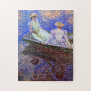 Puzzle Jeunes filles dans une rangée Bateau Monet Art