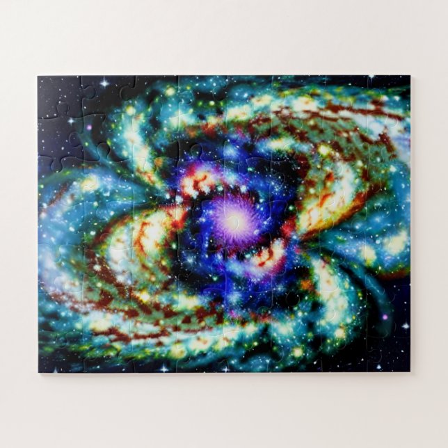 Puzzle Jeux cosmiques bleu et violet (Horizontal)