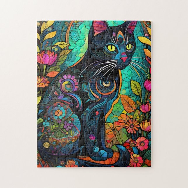 Puzzle Jewel Cat (Vertical)