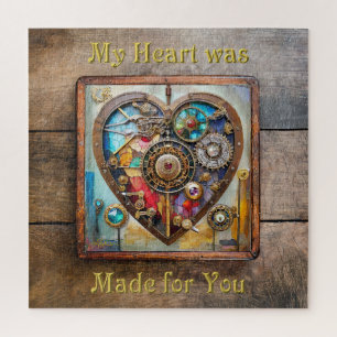 Puzzle Jewels And Stained Glass Heart Série Steampunk