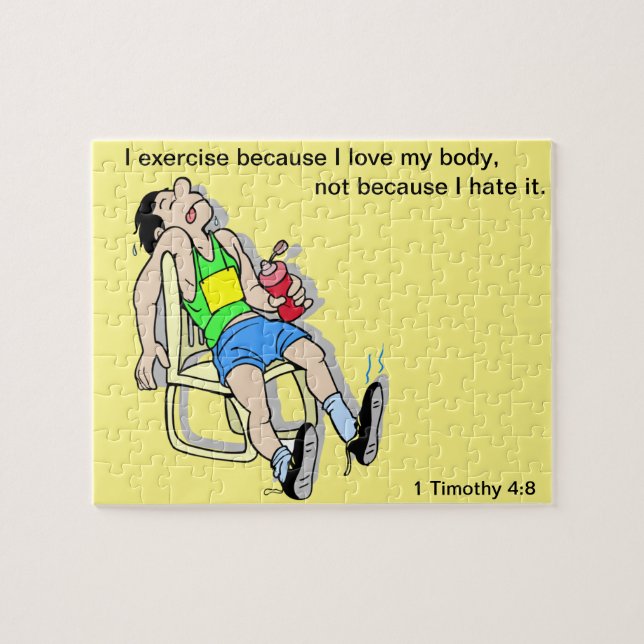 Puzzle J'exerce parce que j'aime mon corps personnalisabl (Horizontal)