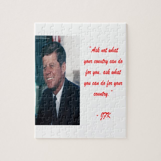 Puzzle JFK et Ne pas demander de devis (Vertical)