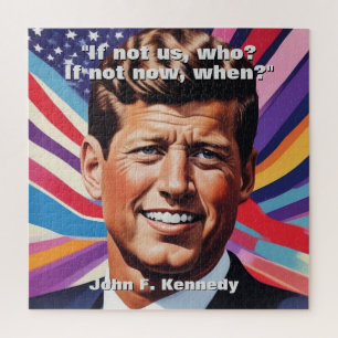 Puzzle JFK John F. Kennedy Citation Inspiration Motivatio