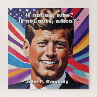 Puzzle JFK John F. Kennedy Citation Inspiration Motivatio