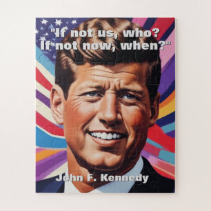 Puzzle JFK John F. Kennedy Citation Inspiration Motivatio