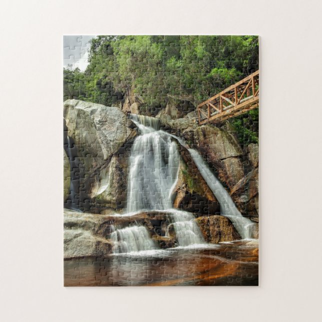 Puzzle Jigsaw Africa Cascade Orange Water. (Vertical)