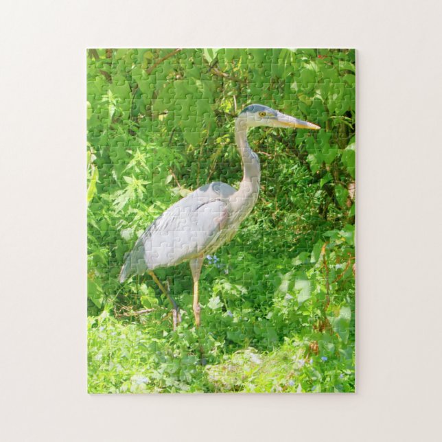 Puzzle Jigsaw, héron bleu, belle scène naturelle, (Vertical)