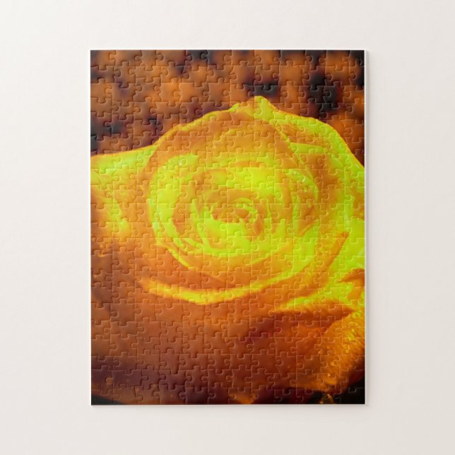 Puzzle Jigsaw Motif Jigsaw Puzzle, Rose jaune (Vertical)