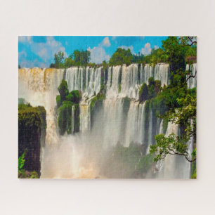 Puzzle Jigsaw of Iguazu falls Argentina.