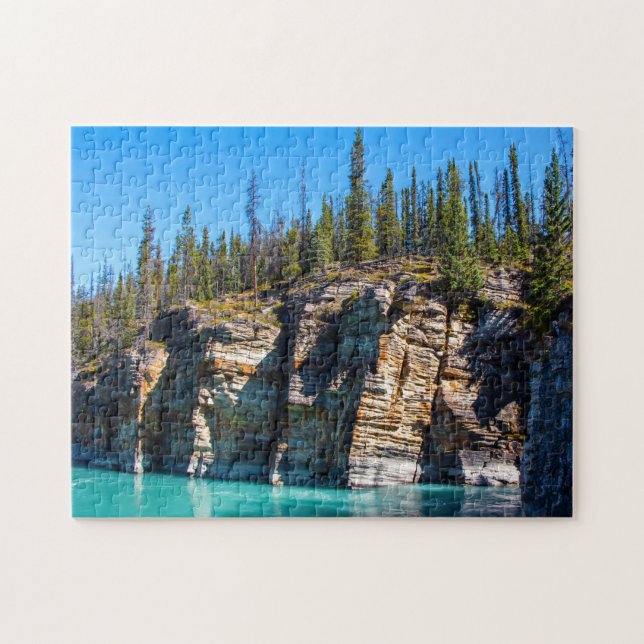Puzzle Jigsaws Athabasca River Jasper Canada. (Horizontal)
